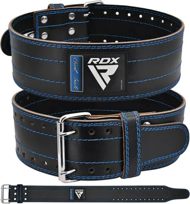 Produktbild von RDX Sports Gewichthebergürtel RD1 - 100% Leder - Blau - M