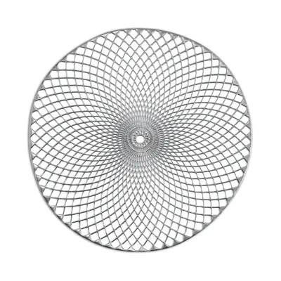 Produktbild von Podložka Mandala okrúhla plastová strieborná, priemer 38 cm