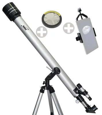 Produktbild von Seben Star Commander 90-600 Refraktor Teleskop + Smartphone Adapter DKA5 + Sonnenfilter