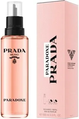 Produktbild von Prada Paradoxe Refill, Frauen, 100 ml, Nachfüllflasche, Bergamotte, Birne, Orange, Jasmin, Neroli, Orangenblüte, Bernstein, Benzoe, Vanille, Weißer Moschus