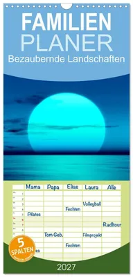 Produktbild von Familienplaner 2027 - Bezaubernde Landschaften mit 5 Spalten (Wandkalender, 21 x 45 cm) CALVENDO