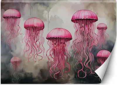 Produktbild von Vlies fototapete Rosa Meeresqualle 350x245 cm Feeby Rosa inkl. Kleber einfache Montage