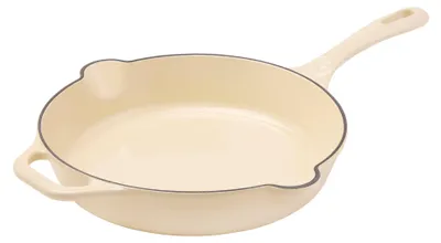 Obrázok produktu pre Victoria 38212, liatinová panvica s emailovaným povrchom, vhodná na indukciu, priemer 23 cm, otvorená, bez PTFE a , biela
