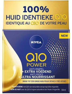 Produktbild von Nivea Nachtcreme Anti-Rimpel Q10 Power Extra Voedend 50 ml