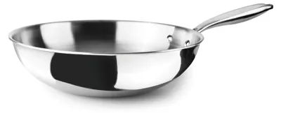 Productafbeelding van Wokpan Ibili Triply Natural, roestvrij staal/aluminium, 20 cm, zilverkleurig
