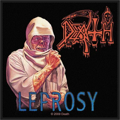 Image de Death - Taille standard - Patch "Leprosy" RO1651 (Taille unique) (Noir/Blanc/Rouge)