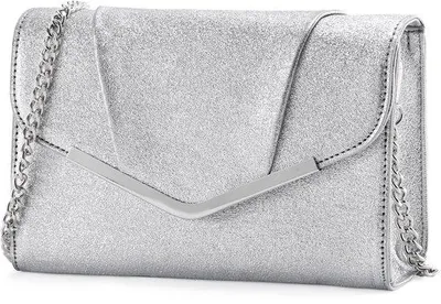 Image de Élégant sac à bandoulière en cuir argenté pour femme