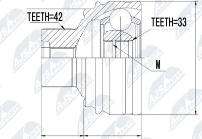 Produktbild von NTY Gelenksatz Antriebswelle Vorne Links Vorne Rechts für AUDI A4 Avant (8K5, B8) NPZ-AU-051