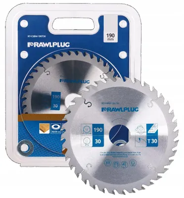 Produktbild von Rawlplug Sägeblatt für Holz 190mm 40 Zähne 30mm Bohrung