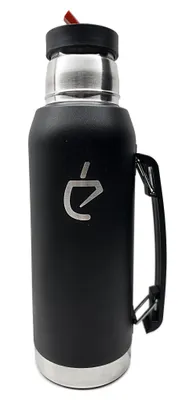 Produktbild von Edelstahl Thermoskanne Schwarz 1 Liter Fassungsvermögen für Yerba Mate