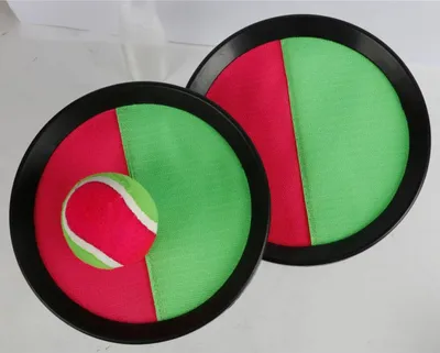 Produktbild von 12x Klettball Set Schläger Ball Spielzeug Kinder Strand Garten Draußen Fang Wurf