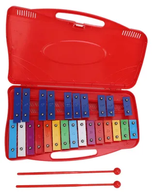 Zdjęcie produktu dla Ksylofon dla dzieci, wykonany z aluminium, w jaskrawych kolorach, 25 dźwięków, profesjonalny instrument do edukacji muzycznej