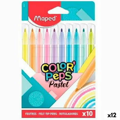 Obrázek produktu pro Sada fixů Maped Color' Peps Coloured 10 kusů (12 kusů)
