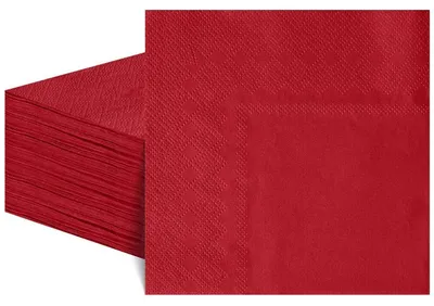 Obrázok produktu pre Servítky, červené, 25 x 25 cm, dvojvrstvové, 60 kusov