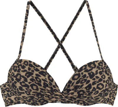 Produktbild von VIVANCE Push-Up-Bikini-Top Thora schwarz nougat bedruckt Größe 42 Cup C