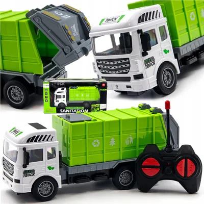 Zdjęcie produktu dla ŚMIECIARKA zdalnie STEROWANA RC DUŻY samochód dla dzieci AUTO Z PILOTEM wóz