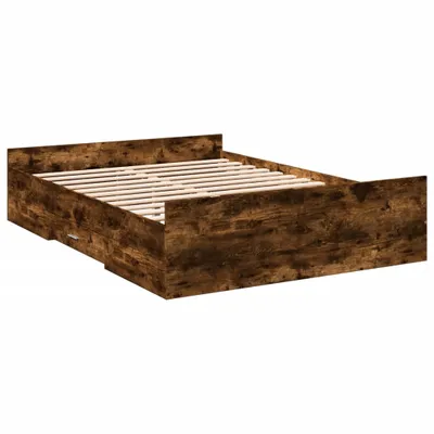 Immagine prodotto di Giroletto con Cassetti Rovere Fumo 140x190 cm Legno Multistrato