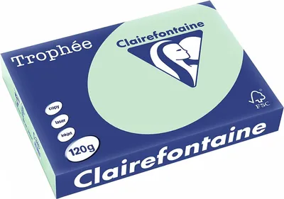 Produktbild von Clairefontaine Trophée 1216C Hellgrün 120g/m² DIN-A4 - 250 Blatt