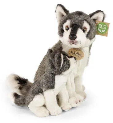 Produktbild von Plüschwolf mit Welpen, 27 cm, umweltfreundlich