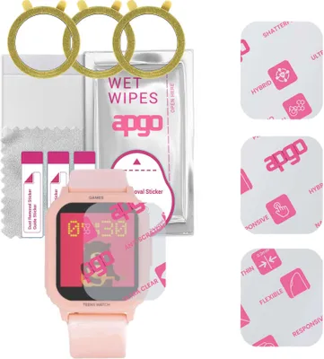 Produktbild von apgo 3 Stück Schutzglas, klar, kompatibel mit Vector Smart Kids Smartwatch, Hybrid 8H, Ersatz für Hartglas, Displayschutzglas, Bildschirmschutz, Displayschutz, kratzfest