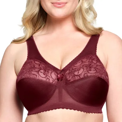 Obrázek produktu pro Velikosti plus size, podprsenka MagicLift s podporou, bez kostic, model č. 1000, barva: vínová