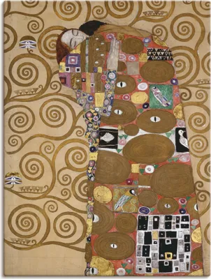 Produktbild von Gustav Klimt: Die Erfüllung, Produkt:Leinwand, Größe (HxB):80x60 cm / Leinwand