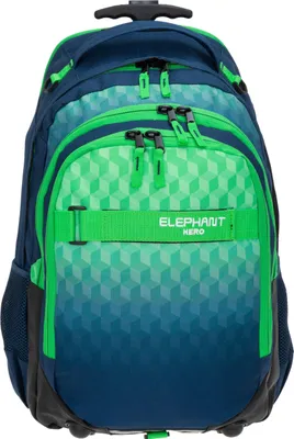 Produktbild von Schultrolley Elephant Hero Signature Trolley Ranzen Schulranzen Trolly Jungen Mädchen Kinder Premium 12811 Cube Green Blue