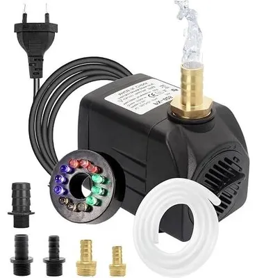 Zdjęcie produktu dla Pompa wodna akwarium 2000 l/h 25W głębinowa LED 12 diod 4 kolory