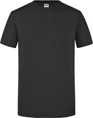 Produktbild von Men's Slim Fit-T Figurbetontes Rundhals-T-Shirt black, Gr. S