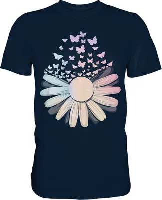 Produktbild von Gänseblume Frauen Schmetterling T-Shirt – Navy / S
