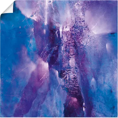 Produktbild von ARTland Poster Abstrakte Komposition violett, blau Größe: 40x40 cm