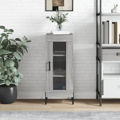 Produktbild von "Rabatt" Mehrzweckschrank/Vitrine/Sideboard - Modernes Design - Grau Sonoma 34,5x34x90 cm Holzwerkstoff - Kommoden CC22421