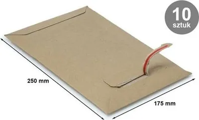 Obrázek produktu pro Balík - kartonová obálka 175 x 250 mm, 450 g /hnědá/ B5, 10 kusů