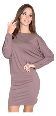 Produktbild von Damen Minikleid, Langarm; Cappucino L/XL
