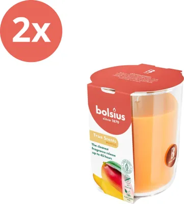 Produktbild von Bolsius - True Scents - Duftglas - 97/85 - Mango - Vorteilspack - 2 Stücke