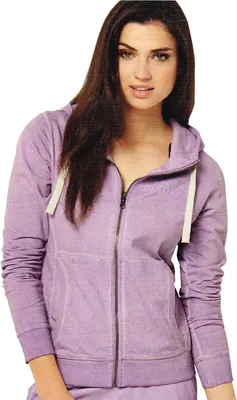Produktbild von Esmara Damen Sweatjacke Sweat Jacke Sportjacke Sport Frauen Vintage Kapuze NEU Lila S (36/38)
