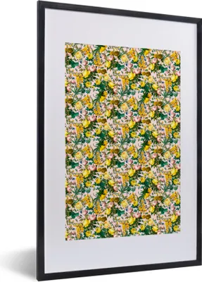 Produktbild von MuchoWow® MuchoWow® Gerahmtes Poster Blumen - Rosen - Gelb 40x60 cm - Poster mit zchwarzem Bilderrahmen - Poster in Rahmen