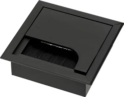 Produktbild von Aluminium Kabeldurchlass 80x80 - schwarz