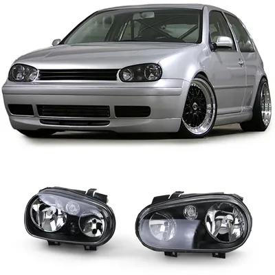 Produktbild von Klarglas Scheinwerfer H7 H1 H3 mit Nebel Schwarz für VW Golf 4 97-03