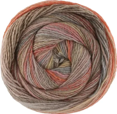Produktbild von Lana Grossa - Gomitolo Intenso 0236 hellgrau apricot blassgelb zartblau zartrosa grau grege pfirsich