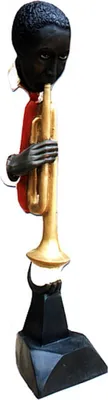 Produktbild von Design Trompete Geist  Figur Statue Skulptur Figuren Skulpturen Deko 4027 Neu