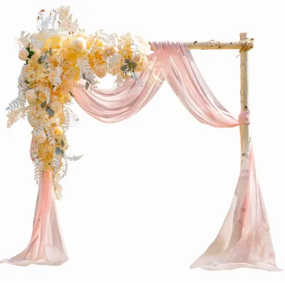 Chiffon-Querbehang 600x70 cm rosa für Hochzeit & Fenster