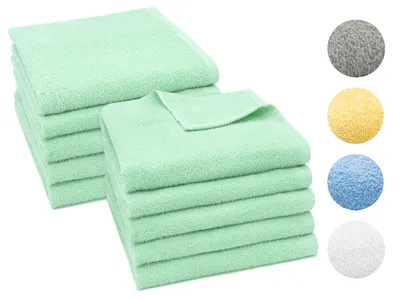 Produktbild von 10er Set Handtuch, 100% Baumwolle, 50x100 cm, mint