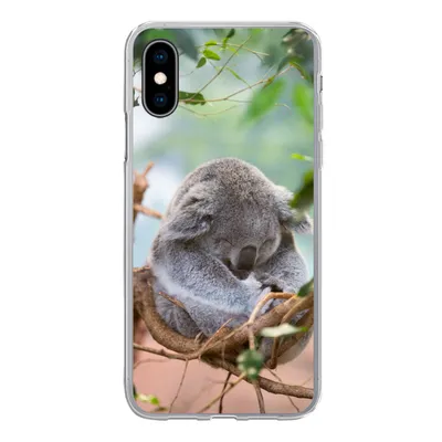 Produktbild von MuchoWow® Handyhülle Schutzhülle Hülle für iPhone X Koala - Äste - Schlaf - Kinder - Jungen - Mädchen Silikon Softcase Handy Hülle - Handyhülle