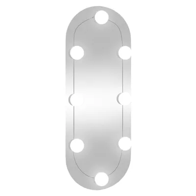 Produktbild von vidaXL Wandspiegel mit LED-Leuchten 20x50 cm Glas Oval