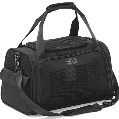 Zdjęcie produktu dla Torba transportowa dla kota - Składana torba dla psa - 44,5 x 26 x 26 cm - Czarny - Dla małych psów i kotów do 6 kg