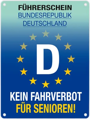 Produktbild von Kein Fahrverbot für Senioren Metallschild in 15x20 cm