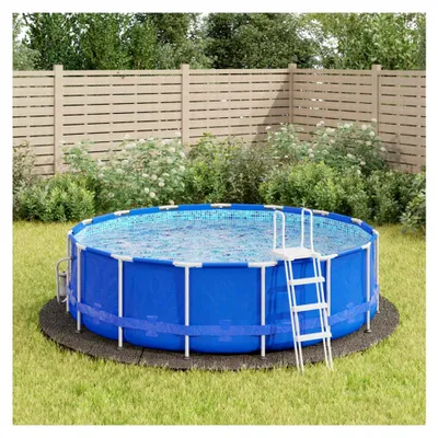 Produktbild von Pool-Bodentuch Hellgrau 396 cm Polyester Geotextil für Schwimmbäder und Badebereiche