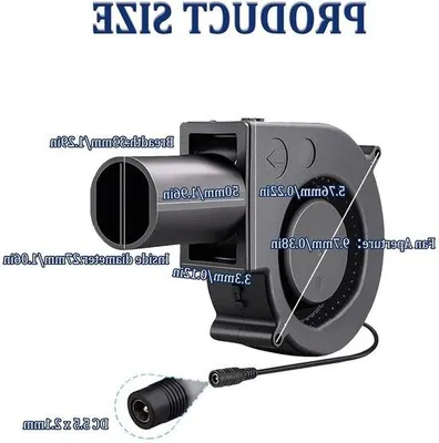Produktbild von Portable Ventilator mit Drehzahlregler für Camping und Grill - 220 V / 12 V mit Auslassventilabschaltung