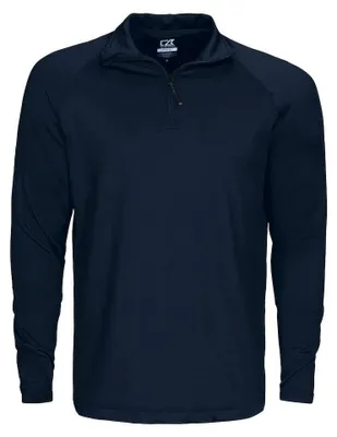 Immagine prodotto di Cutter & Buck - Felpa da uomo "Coos Bay" con zip a metà, modello ET795 (taglia 4XL), colore blu navy scuro